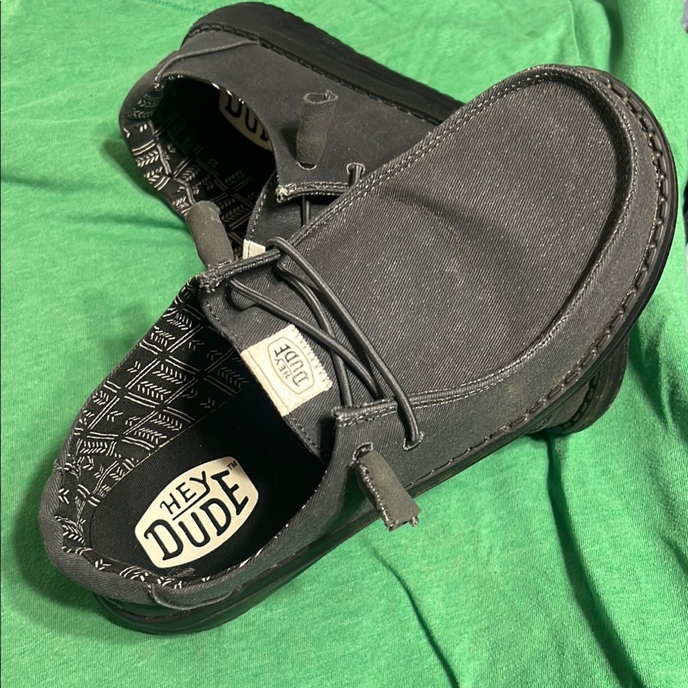 Hey Dude Black Loafers Slip-Ons Comfortable Casual